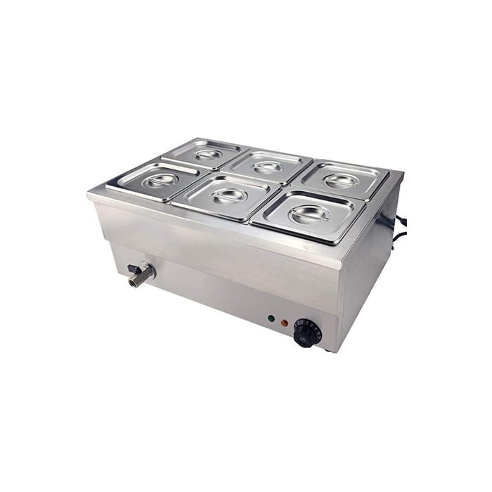 Electric Bain Marrie 6 pans 200V/50Hz